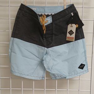 Critical Slide Society Men's Beach Shorts- Split the Peak Trunk-Sky Blue